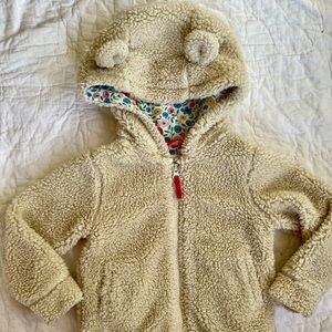 Mini Boden Cream fleece jacket